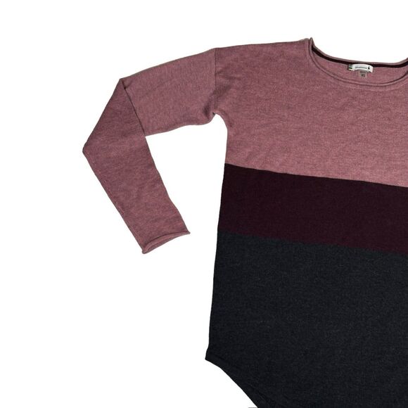Smartwool Size XS Women's Shadow Pine Crew Sweater Pink Gray Colorblock - Picture 6 of 13